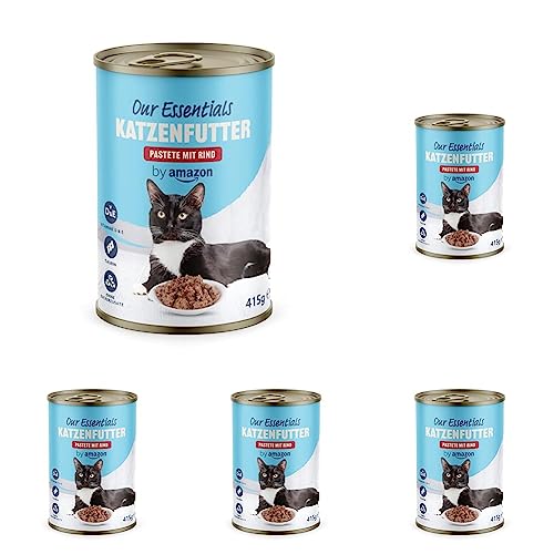 by Amazon Katzen Nassfutter Pastete mit Rind, 1 x 415g (Packung mit 5) von by Amazon