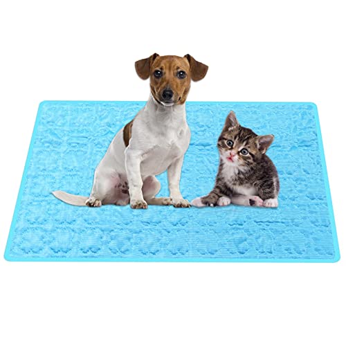 Ourdort Kühlmatte für Hunde,50 * 60cm Kältematte Selbstkühlend,Welpenunterlagen Waschbar,Kühlmatte für Hunde und Katzen,Selbstkühlend,Haustier Kühlmatte,Haustier-Eisauflage von Ourdort