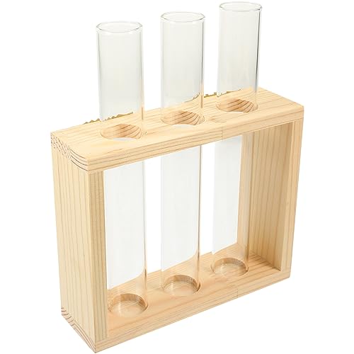 Outanaya 1 Set Anordnung Glasbehälter Pflanzenregal Indoor Hängende Blumentöpfe Hydrokulturpflanze Terrarientöpfe Für Zimmerpflanzen Klare Vase Hydrokulturpflanzer Holz von Outanaya