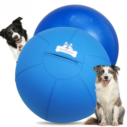 Outdoggy Herding Ball für Hunde – 45,7 cm Hundehüttenball für australische Schäferhunde, Corgis, Collies und Rinder, klein bis mittelgroß – strapazierfähiger, zweilagiger Hüteball von Outdoggy