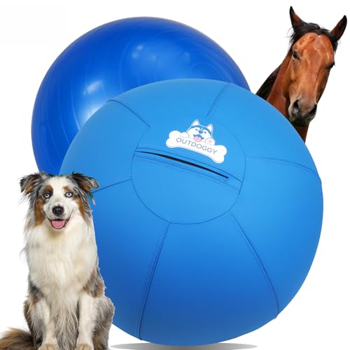 Outdoggy Herding Ball für Hunde – 63,5 cm Hundehüttenball für australische Schäferhunde, Collies und Rinder, mittelgroß bis groß, strapazierfähiger, zweilagiger Hüteball – Pferdeball von Outdoggy