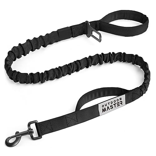 OutdoorMaster Bungee Hundeleine, verbesserte Sicherheit und Komfort für Hunde, Schwarz von OutdoorMaster