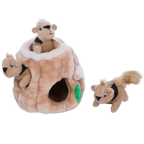 Outward Hound Hide-A-Squirrel Puzzle - Plüsch-Hundespielzeug mit Eichhörnchen, S, braun, 31001 von Outward Hound