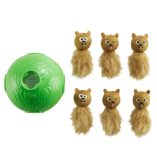 Outward Hound Nina Ottosson Dog Snuffle N' Treat Ball Interaktive Leckerbissen Ball Hund Puzzle Hund Bereicherung Hundespielzeug, Level 2 Intermediate, grün, groß von Outward Hound