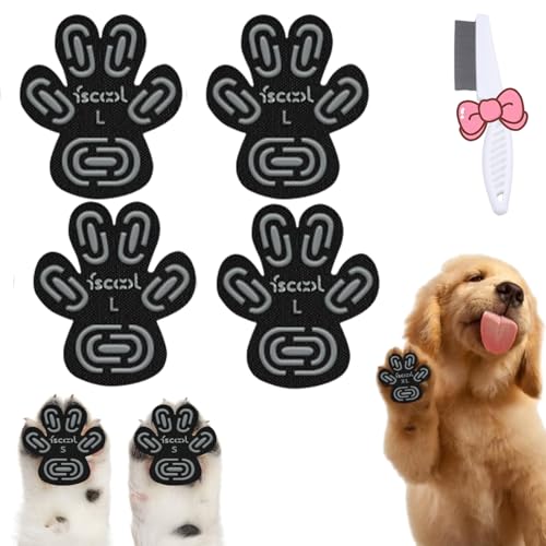 72 Pcs Peel and Stick Dog Paw Pads, Paw Protectors for Dogs Hot Pavement, Paw Adhesive for Dogs Feet, Dog Paw Anti Slip Sticky Padspaw Shoes for Dogs Traction (Black, 3XL) von Oveallgo