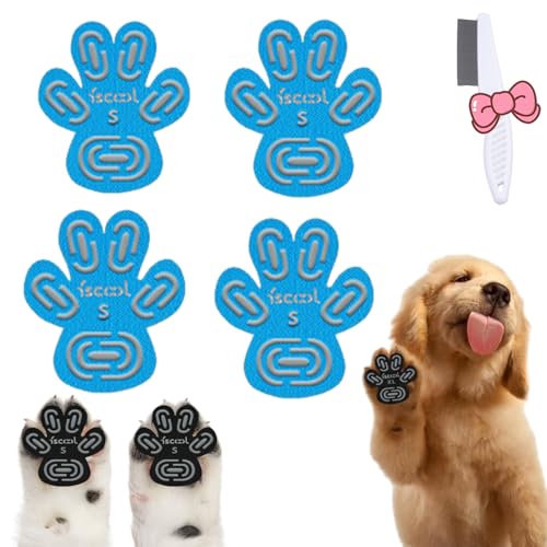 72 Pcs Peel and Stick Dog Paw Pads, Paw Protectors for Dogs Hot Pavement, Paw Adhesive for Dogs Feet, Dog Paw Anti Slip Sticky Padspaw Shoes for Dogs Traction (Blue, 3XL) von Oveallgo