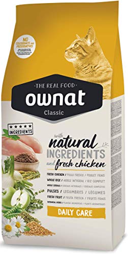 Ownat Katzenfutter Classic Daily Care Huhn (15 kg) Katzen mit natürlichen Inhaltsstoffen ohne Konservierungsmittel und Farbstoffe, proteinreiches Futter. von Ownat