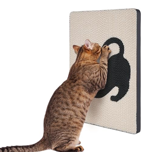 Ownpets Kratzbrett Wand, Katzenkratzbretter Wand, schützt Möbel vor Kratzern, Maße 44 x34 cm, Kratzwand für Katzen für Sofaschutz, geeignet für Glas, Holz und Fliesen, Weiß von Ownpets