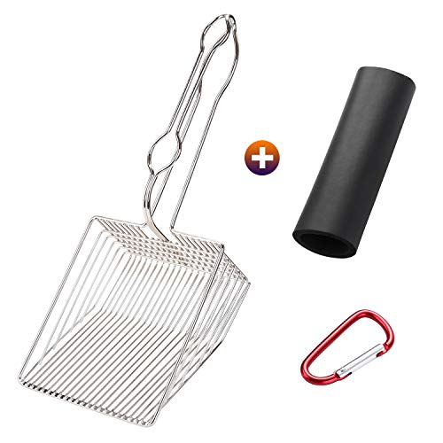 Ownpets cat Litter Scoop, verbesserte Metall Streuschaufel, Tiefe Katzenstreuschaufel, große robuste Katzentoilette Schaufel, Entwickelt für alle Katzen von Ownpets