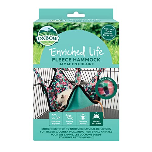 Oxbow Enriched Life Kleintier-Zubehör – Hängematte für Kaninchen, Meerschweinchen, Chinchillas, Ratten, Frettchen und andere kleine Haustiere – Fleece von Oxbow