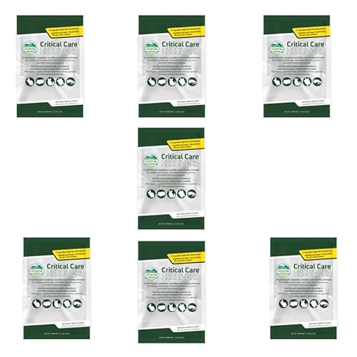 Oxbow Critical Care Herbivore Anis | 7er Pack | 7 x 36 g | Ergänzungsfutter für Pflanzenfresser | Hochfaseriges Timothy-Heu | Zur Unterstützung der Verdauung und der Darmfunktion von Oxbow