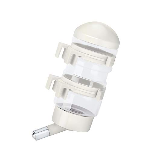 OxyPlay Wasserflaschenspender für Hundehütte, tropffrei, 400 ml, tropffrei, für Haustiere, Wasserkessel mit automatischem Füttern, Small, beige von OxyPlay