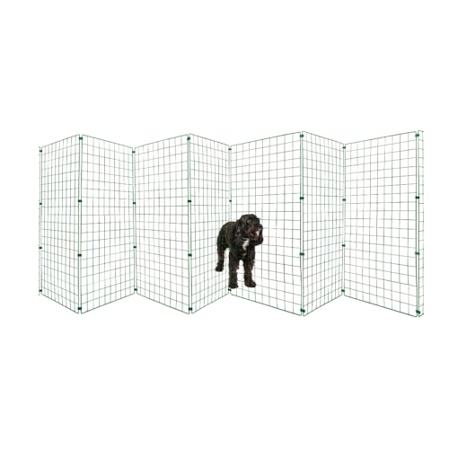 Flexipanel Flexibler Welpenzaun für Hunde und Welpen, 1 m hoch x 1,5 m lang, tragbare Barriere für Ihr Haustier, freistehendes von P Dot Wolf