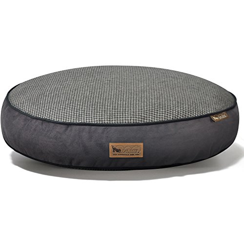 P.L.A.Y. – Pet Lifestyle & You PY0009DLF Rund Bett Houndstooth, L, schwarz/grau von P.L.A.Y. – Pet Lifestyle & You