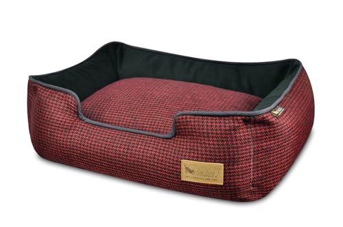 P.L.A.Y. – Pet Lifestyle & You PY3011CSF Lounge Bett Houndstooth, S, rot/schwarz von P.L.A.Y. – Pet Lifestyle & You