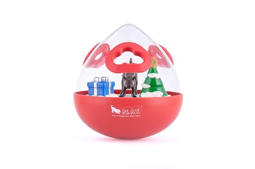 P.L.A.Y – Pet Lifestyle & You Wobble Ball 2.0 Enrichment Treat Toy - Red von P.L.A.Y. – Pet Lifestyle & You