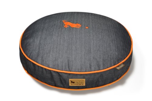 P.L.A.Y. – Pet Lifestyle & You PY0004ALF Rund Bett Denim, L, orange von P.L.A.Y. – Pet Lifestyle & You