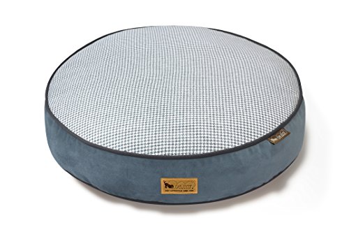 P.L.A.Y. – Pet Lifestyle & You PY0009BLF Rund Bett Houndstooth, L, blau/weiß von P.L.A.Y. – Pet Lifestyle & You