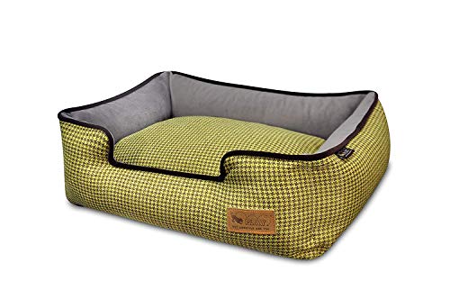 P.L.A.Y. – Pet Lifestyle & You PY3011ALF Lounge Bett Houndstooth, L, gelb/braun von P.L.A.Y. – Pet Lifestyle & You