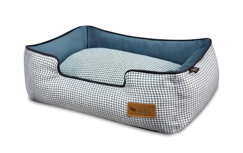 P.L.A.Y. – Pet Lifestyle & You PY3011BLF Lounge Bett Houndstooth, L, blau/weiß von P.L.A.Y. – Pet Lifestyle & You