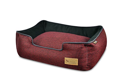 P.L.A.Y. – Pet Lifestyle & You PY3011CMF Lounge Bett Houndstooth, M, rot/schwarz von P.L.A.Y. – Pet Lifestyle & You