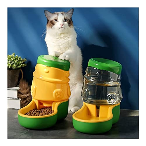 P9IDEDFH Brunnen 2 Pack Automatischer Katzenfutterspender und Wasserspender 3,2 l Unplugged Feed Water Pet Supplies im Set für kleine, mittelgroße Hunde Haustiere Haustier Wasserspender von P9IDEDFH