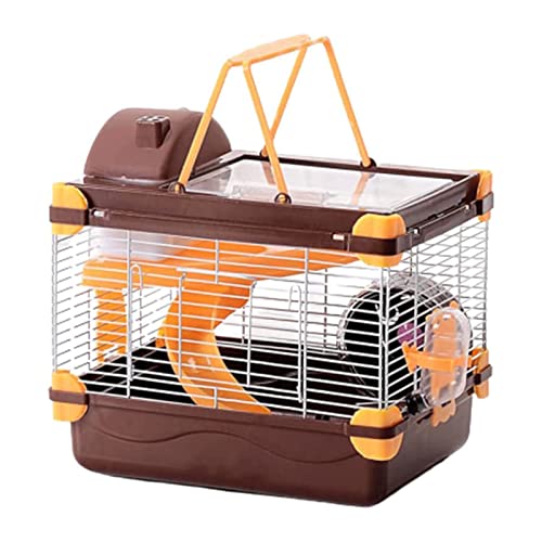 Double Layer Hamster Cages Dream Clear Tierkäfig 31 x 24 x 30 cm Hamsterkäfighaus Metallgitterstruktur Tierlebensraum von PAASHE