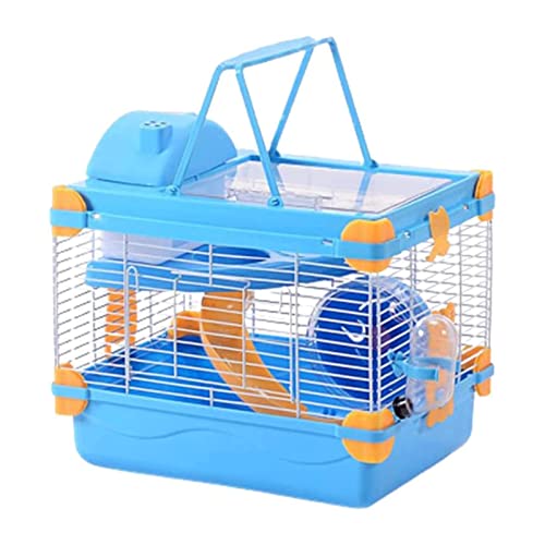 Double Layer Hamster Cages Dream Clear Tierkäfig 31 x 24 x 30 cm Hamsterkäfighaus Metallgitterstruktur Tierlebensraum von PAASHE