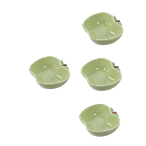 PACKOVE 4 Stück Hamsterschale Aus Keramik Eichhörnchen Wasserschale Fressnapf Für Meerschweinchen Futternapf Für Igel Tierfutter Und Wassernapf Futternapf Für Haustiere Light Green von PACKOVE