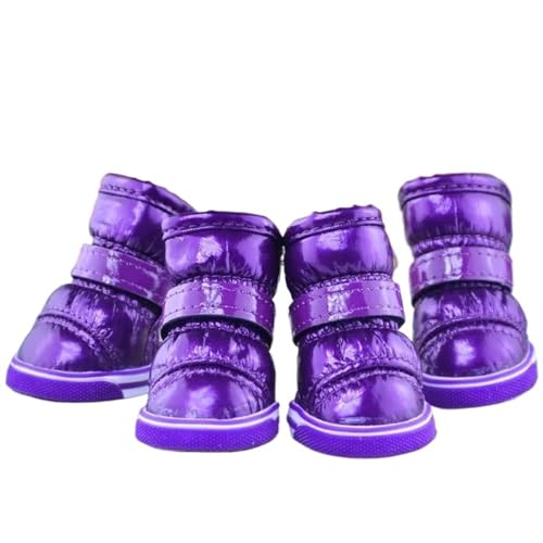 Dog Shoes,Hundeschuhe rutschfeste Ledersohlen, Warmer Schnürsenkel-Reflektor mit Hunde-Sommersportstiefeln, verstellbare, verschleißfeste Hundestiefel (Color : Z, Size : 3) von PACUM