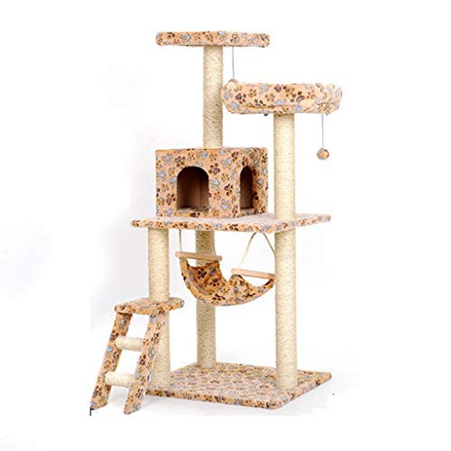 Katzenkletterbaum, 3-stufiger Katzenbaum für Kätzchen mit Kratzbaum, Katzenkletterturm, Aktivitätszentrum, Katzenkratzmöbel, Katzenbaum Vision von PACUM