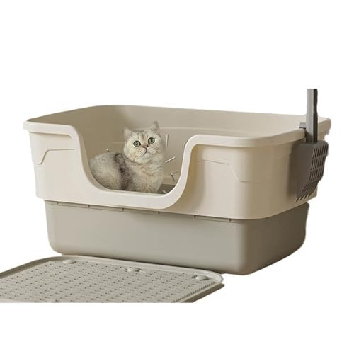 Katzentoilette mit hohem Rand, Katzentoilette, offene Katzentoilette, leicht zu reinigende Katzentoilette von PADG