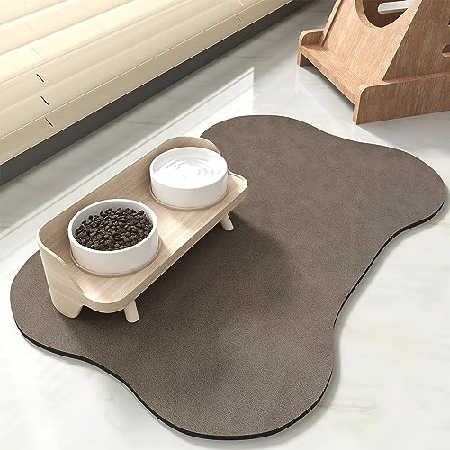 Pet Feeding Mat-Absorbent Dog Mat for Food and Water, No Stains Dog Food Mat-Quick Dry Dog Bowl Mat Cat Food Mat-Dog Accessories Pet Supplies-Dog Water Mat Dog Water Bowl for Messy Drinkers von PADOOR