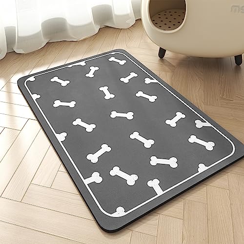 Pet Feeding Mat-Absorbent Dog Mat for Food and Water Bowl-No Stains Easy Clean Dog Food Mat-Quick Dry Dog Water Dispenser Mat-Puppy Supplies Dog Stuff-Dog Accessories Dog Water Bowl Mat von PADOOR