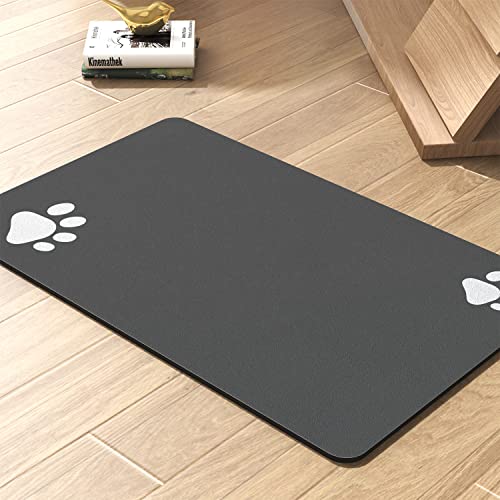 Pet Feeding Mat-Absorbent Dog Mat for Food and Water Bowl-No Stains Quick Dry Dog Water Dispenser Mat-Dog Accessories Pet Supplies-Dog Water Bowl for Messy Drinkers von PADOOR