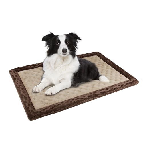 PAGGED Hundebett, Memory-Schaum, weich, waschbar, rutschfest, 91,4 cm, Braun von PAGGED