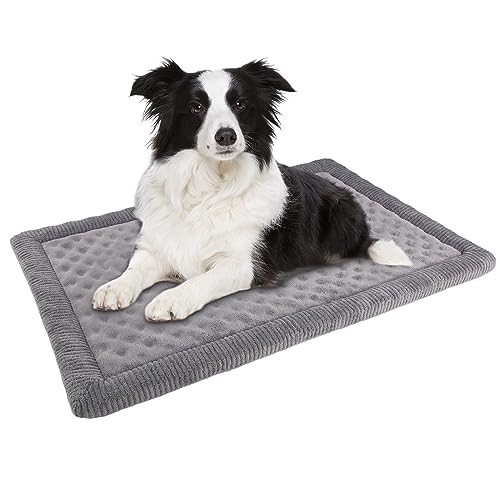 PAGGED Hundehütte für große Hundekäfige, 91,4 cm, Memory-Schaum, weiches Flanell, waschbar, rutschfest, Grau von PAGGED