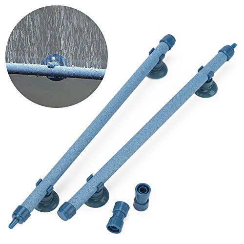 PAGOW 2 Stück 25,4 cm Aquarium Bubble Wand Air Stone Bar Tubes mit Saugnäpfen, Sprühbelüftung für Aquarium Hydrokultur Pumpe von PAGOW