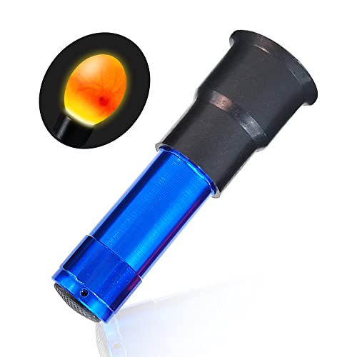 PAIDUOJI Bright Cool LED Light Egg Candler Tester für Hühnerwachtel Geflügel Inkubator Brutluke (Blue) von PAIDUOJI