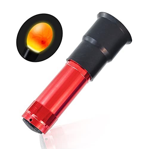 PAIDUOJI Bright Cool LED Light Egg Candler Tester für Hühnerwachtel Geflügel Inkubator Brutluke (red) von PAIDUOJI