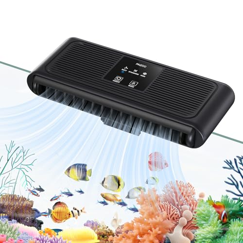 PAIZOO Aquarium-Kühlventilator, Aquarium-Kühler mit 3 Geschwindigkeitsmodi, Wasserkühler für Axolotl-Tankzubehör, Süß- und Salzwassertanks, 6,4 W von PAIZOO