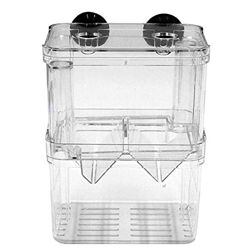 Box Breeder Isolation Fish Isolation Box - Fish Tank Breeding Divider with Suction Cups Double Layers Acrylic Transparent S von PAKEY