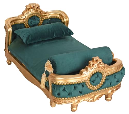 Hundebett Barock Hundekissen Hundesofa für kleine Tiere Katzenbett Tierbett Hundekorb Samt 86cm cat10016 Palazzo Exklusiv von PALAZZO INT