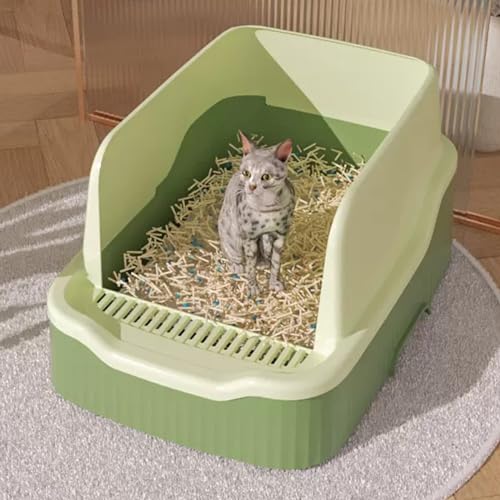 Cat Litter Pan, Extra Deep Anti-Spill Cat Litter Box, Semi-Closed, Removable Enclosure von PALE