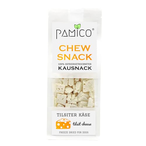 PAMICO Chew Snack Gefriergetrockneter Käse 250 g – 100% Natürlicher Veggie Kausnack für Hunde – Gesund & proteinreich, perfekt für Zahnpflege, Made in Germany von PAMICO