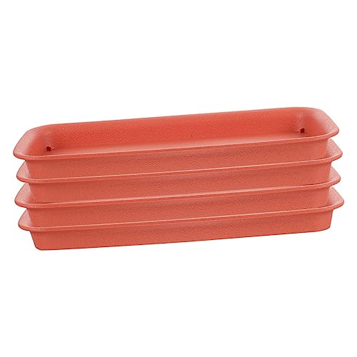 PAMINGONO 4 Stück Blumentopf Tablett, Pflanzenteller, Blumentopf Untersetzer, Pflanzgefäß, Wasserauffangschale, Pflanzgefäß, Wasserschale, Pflanzenschale, Pflanzentabletts Für Den von PAMINGONO