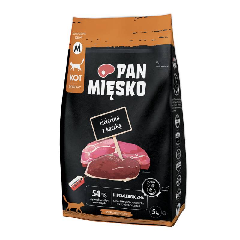 Pan Mięsko Cat Kalb mit Ente Medium - 5 kg von PAN MIĘSKO