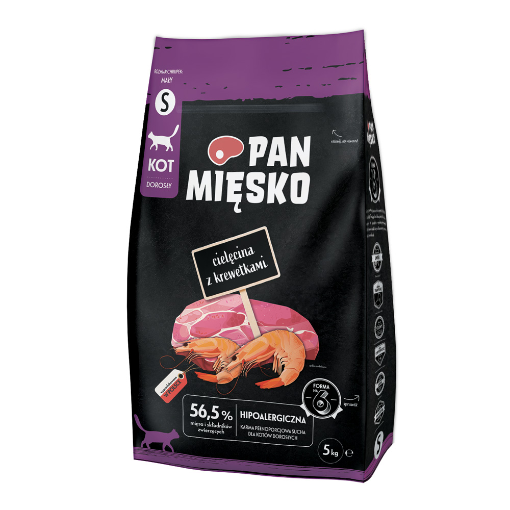 Pan Mięsko Cat Kalb mit Garnelen Small - 5 kg von PAN MIĘSKO