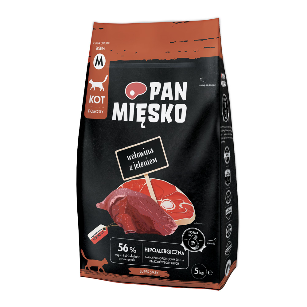 Pan Mięsko Cat Rind mit Hirsch Medium - 5 kg von PAN MIĘSKO