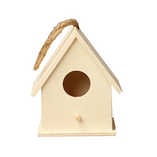 PANGHUBO Vogel-Nistkasten, Holz-Vogel-Nistkasten zum Aufhängen, Vogelhaus für draußen, Garten, Terrasse, dekorativer Nistkasten, Vogelhäuser für kleine Vögel (L) von PANGHUBO